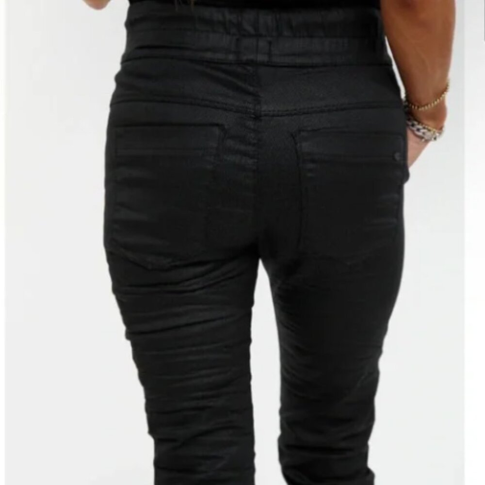 Bevy Flog Shely Pull On Pant In Micro Check Black… - image 2